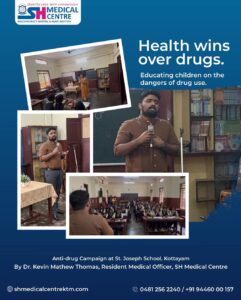 SHMC Organizes Anti-Drug Awareness Campaign at St. Joseph School